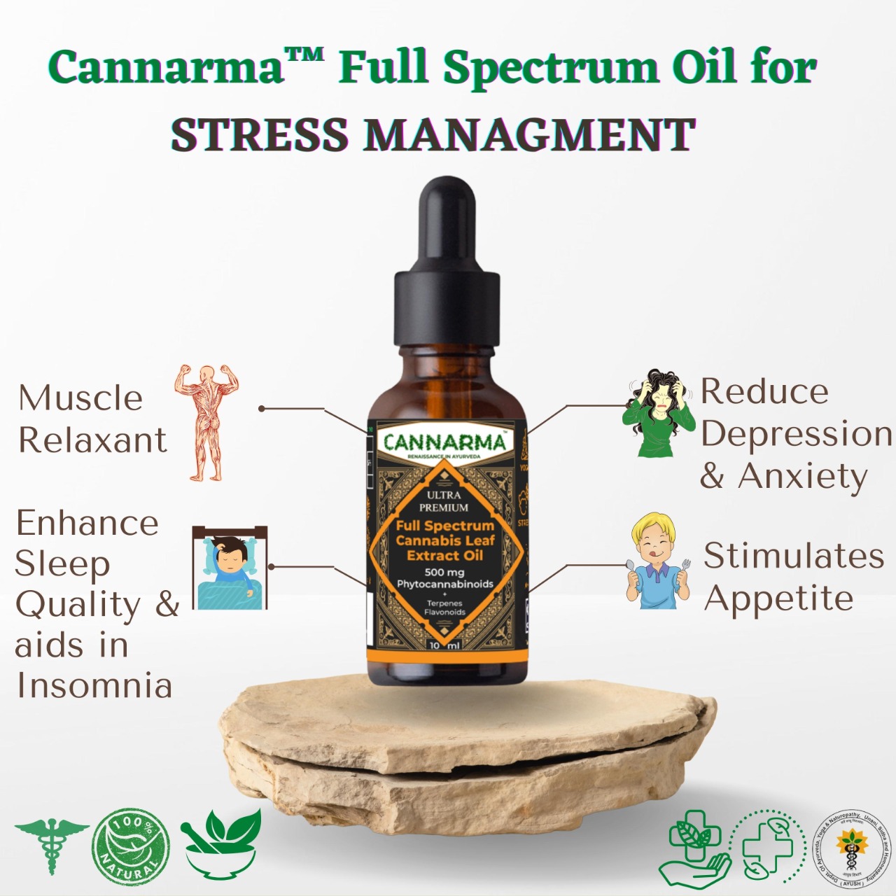 Full Spectrum Cannabis Extract Oil 500mg